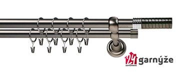 Kovové garnýže dvouřadé 19mm - ROMA Optima antracitové