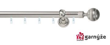 Kovové garnýže jednořadé 19mm - ASPEN PICO CRYSTAL chromované