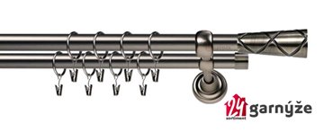 Kovové garnýže dvouřadé 19mm - ROMA Pino antracitové