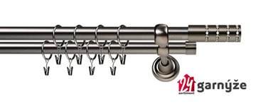 Kovové garnýže dvouřadé 19mm - ROMA Rosetti crystal antracitové