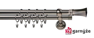 Kovové garnýže dvouřadé 19mm - ROMA Santiago crystal antracitové