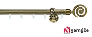 Kovové garnýže jednořadé 19mm - ASPEN CENTO mosazné