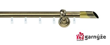 Kovové garnýže jednořadé 19mm - ASPEN FALKO mosazné