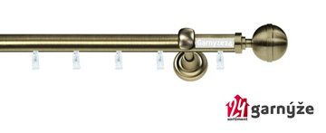 Kovové garnýže jednořadé 19mm - ASPEN ELEGANT mosazné