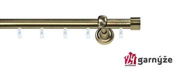 Kovové garnýže jednořadé 19mm - ASPEN LUNA mosazné