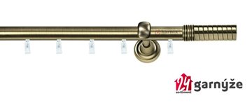 Kovové garnýže jednořadé 19mm - ASPEN OPTIMA mosazné