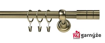 Kovové garnýže jednořadé 25mm - ROMA Cylinder 25mm mosazné