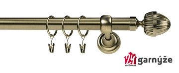 Kovové garnýže jednořadé 25mm - ROMA Milano 25mm mosazné