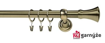 Kovové garnýže jednořadé 25mm - ROMA Monaco 25mm mosazné