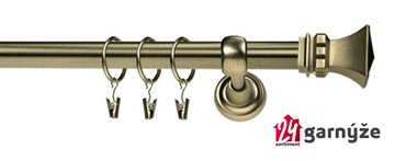 Kovové garnýže jednořadé 25mm - ROMA Orto 25mm mosazné