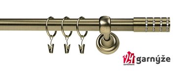 Kovové garnýže jednořadé 25mm - ROMA Rosseti crystal 25mm mosazné