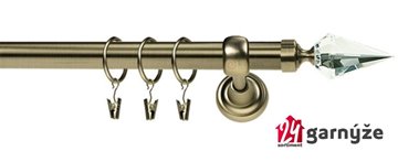 Kovové garnýže jednořadé 25mm - ROMA Veneto crystal 25mm mosazné