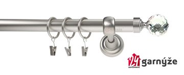 Kovové garnýže jednořadé 25mm - ROMA Beluna crystal 25mm chromované