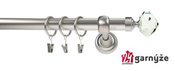 Kovové garnýže jednořadé 25mm - ROMA Blanka crystal 25mm chromované