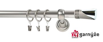 Kovové garnýže jednořadé 25mm - ROMA Loca 25mm chromované