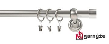 Kovové garnýže jednořadé 25mm - ROMA Luna 25mm chromované