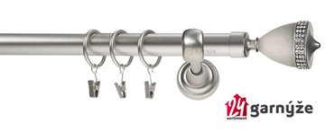 Kovové garnýže jednořadé 25mm - ROMA Piano crystal 25mm chromované