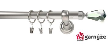 Kovové garnýže jednořadé 25mm - ROMA Travo crystal 25mm chromované