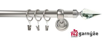 Kovové garnýže jednořadé 25mm - ROMA Veneto crystal 25mm chromované