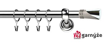 Kovové garnýže jednořadé 25mm - ROMA Loca 25mm nerezové