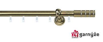 Kovové garnýže jednořadé 19mm - ASPEN ROSETTI CRYSTAL mosazné