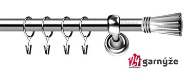 Kovové garnýže jednořadé 25mm - ROMA Matrix 25mm nerezové