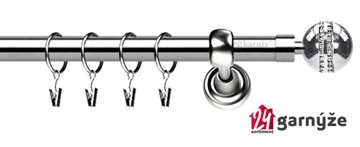 Kovové garnýže jednořadé 25mm - ROMA Melba crystal 25mm nerezové