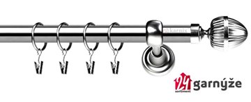 Kovové garnýže jednořadé 25mm - ROMA Milano 25mm nerezové