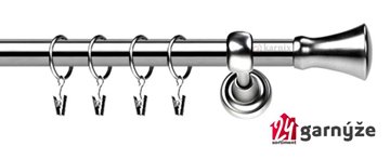 Kovové garnýže jednořadé 25mm - ROMA Monaco 25mm nerezové