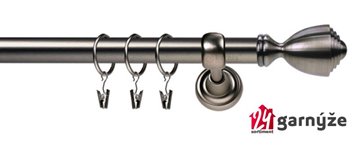 Kovové garnýže jednořadé 25mm - ROMA Avanti 25mm antracitové