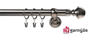 Kovové garnýže jednořadé 25mm - ROMA Bela 25mm antracitové