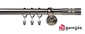 Kovové garnýže jednořadé 25mm - ROMA Lanso 25mm antracitové