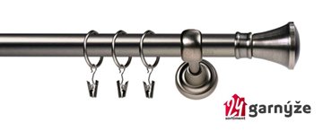 Kovové garnýže jednořadé 25mm - ROMA Liberty 25mm antracitové