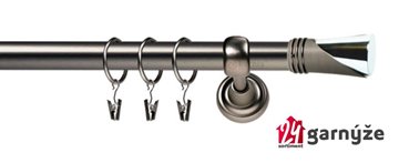 Kovové garnýže jednořadé 25mm - ROMA Loca 25mm antracitové