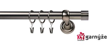 Kovové garnýže jednořadé 25mm - ROMA Luna 25mm antracitové