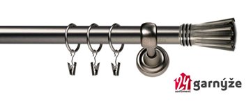 Kovové garnýže jednořadé 25mm - ROMA Matrix 25mm antracitové