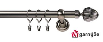 Kovové garnýže jednořadé 25mm - ROMA Milano 25mm antracitové