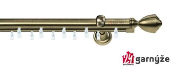 Kovové garnýže dvouřadé 19mm - ASPEN AVANTI mosazné