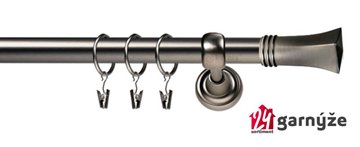 Kovové garnýže jednořadé 25mm - ROMA Porto 25mm antracitové