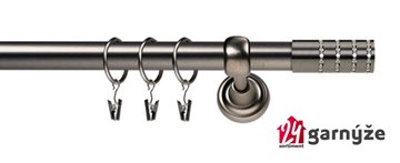 Kovové garnýže jednořadé 25mm - ROMA Rosseti crystal 25mm antracitové