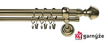 Kovové garnýže dvouřadé 25 a 19mm - ROMA Bela mosazné