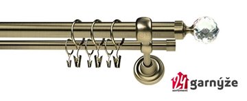 Kovové garnýže dvouřadé 25 a 19mm - ROMA Beluna crystal mosazné