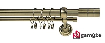 Kovové garnýže dvouřadé 25 a 19mm - ROMA Cylinder mosazné