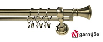 Kovové garnýže dvouřadé 25 a 19mm - ROMA Liberty mosazné