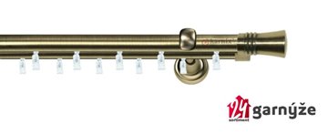 Kovové garnýže dvouřadé 19mm - ASPEN CAPRI mosazné