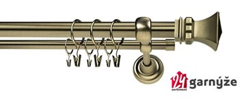 Kovové garnýže dvouřadé 25 a 19mm - ROMA Orto mosazné