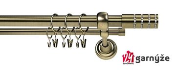 Kovové garnýže dvouřadé 25 a 19mm - ROMA Rosseti crystal mosazné