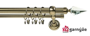 Kovové garnýže dvouřadé 25 a 19mm - ROMA Veneto crystal mosazné