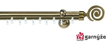 Kovové garnýže dvouřadé 19mm - ASPEN CENTO mosazné