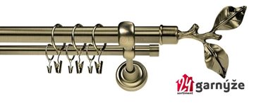 Kovové garnýže dvouřadé 25 a 19mm - ROMA Větev mosazné